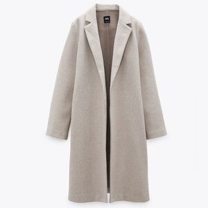 Zara oatmeal winter coat size S